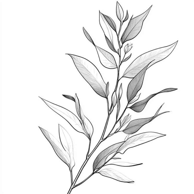desenhos de eucalipto para colorir 5