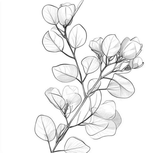 desenhos de eucalipto para colorir 27