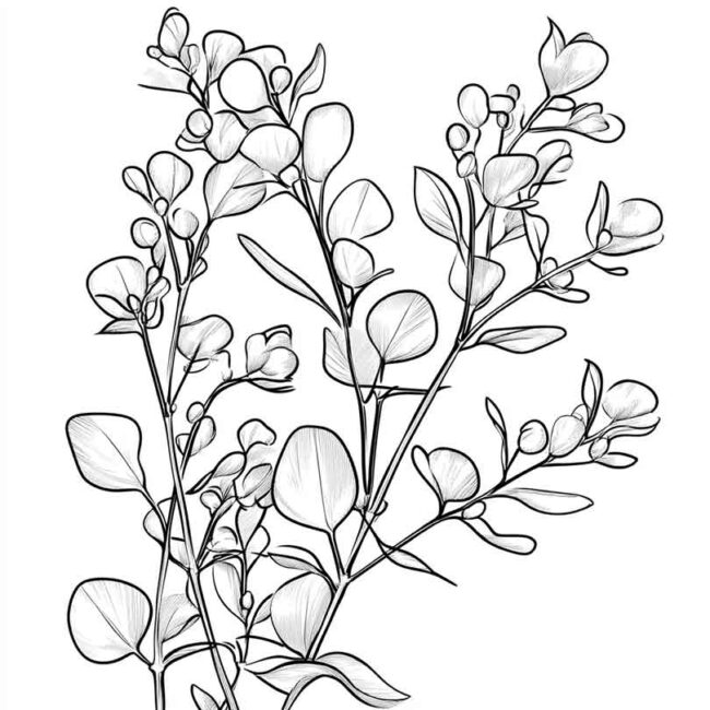 desenhos de eucalipto para colorir 15
