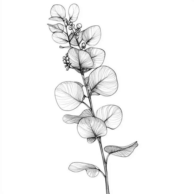 desenhos de eucalipto para colorir 21