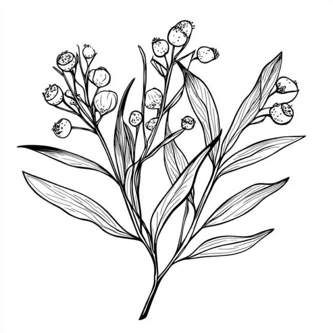 desenhos de eucalipto para colorir 29