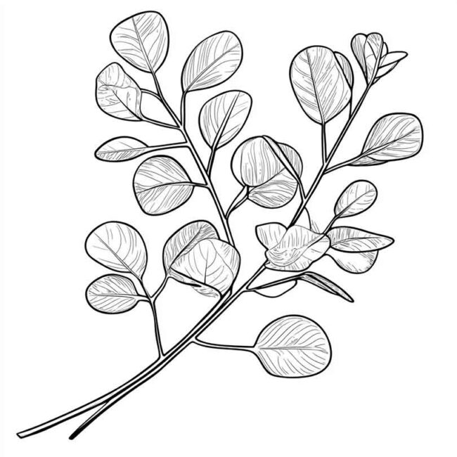 desenhos de eucalipto para colorir 11