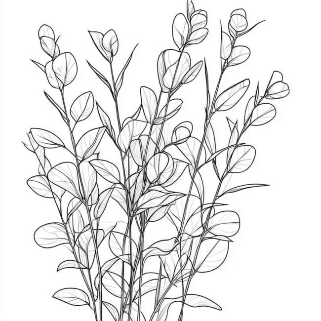 desenhos de eucalipto para colorir 26