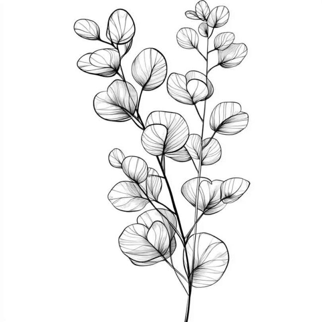 desenhos de eucalipto para colorir 2