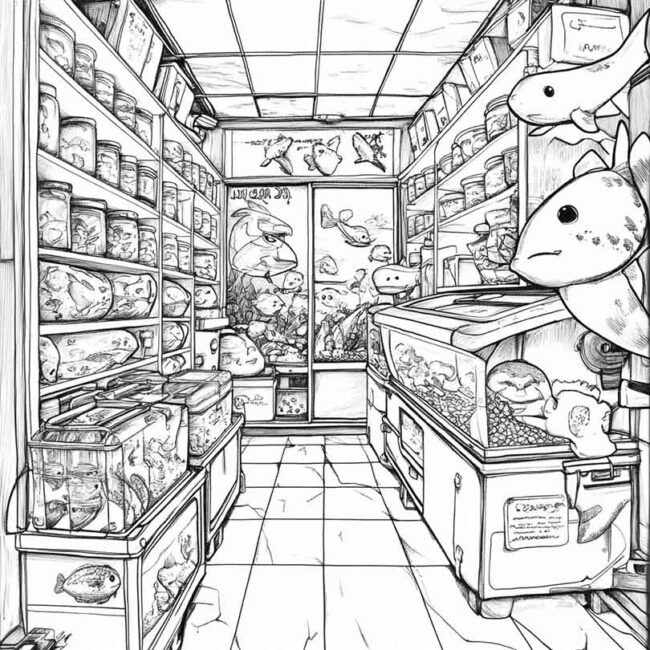 pet shop para colorir 8