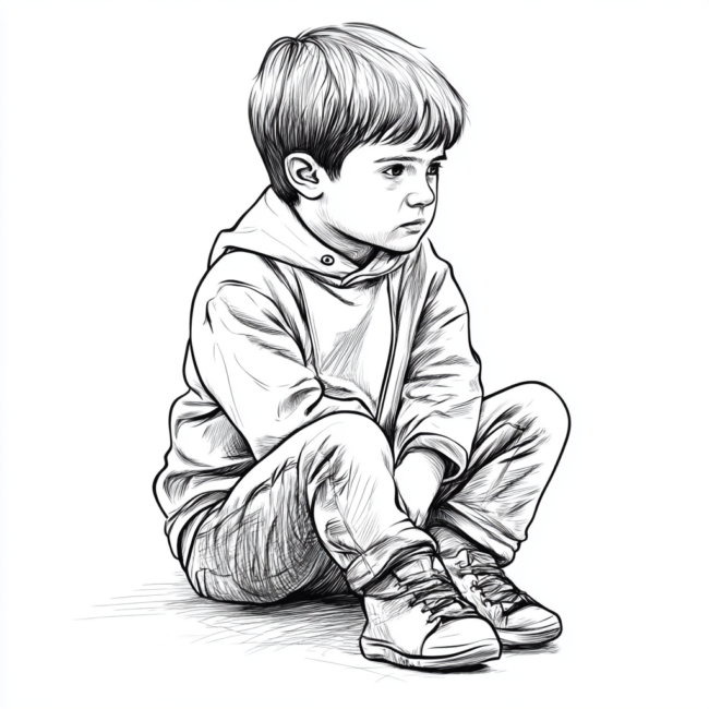 menino sentado para colorir 10 menino sentado para colorir 10