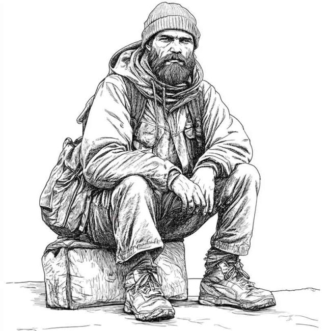 mendigo para colorir 7