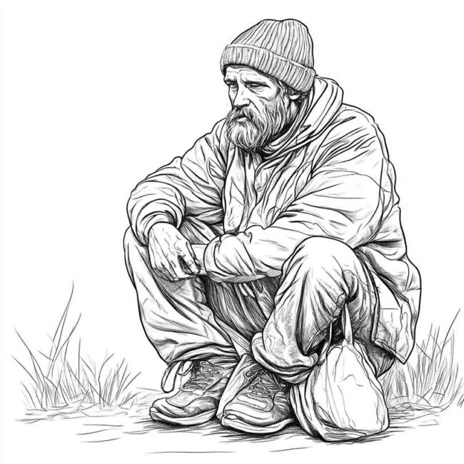 mendigo para colorir 18