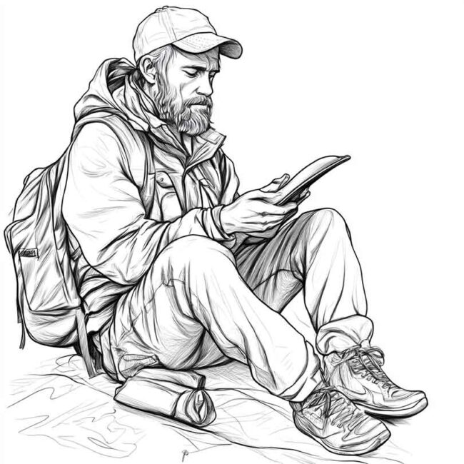 mendigo para colorir 5
