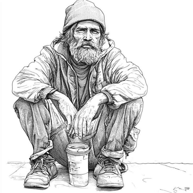 mendigo para colorir 10
