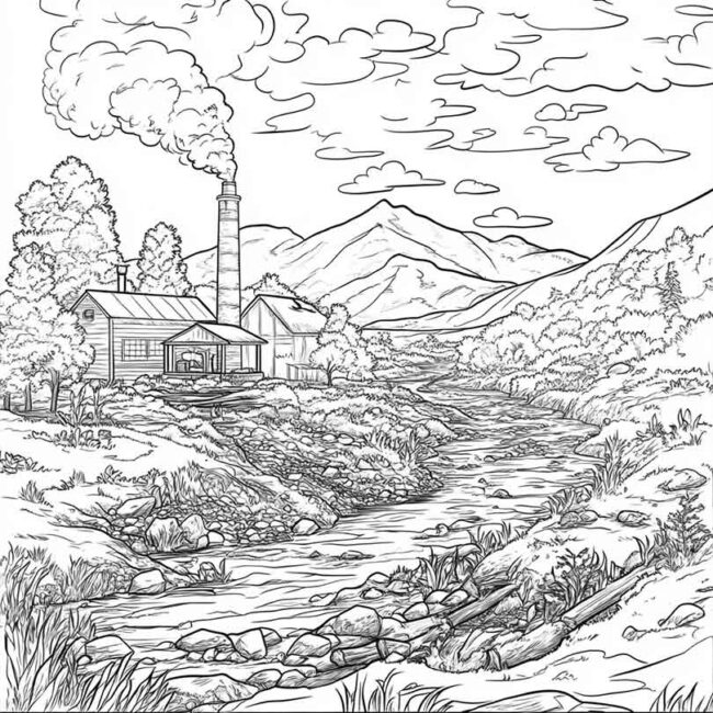 rios poluidos para colorir 25