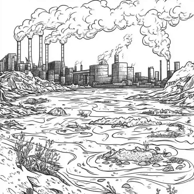 rios poluidos para colorir 14
