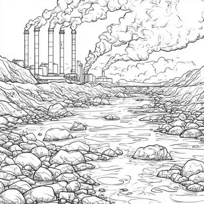 rios poluidos para colorir 17