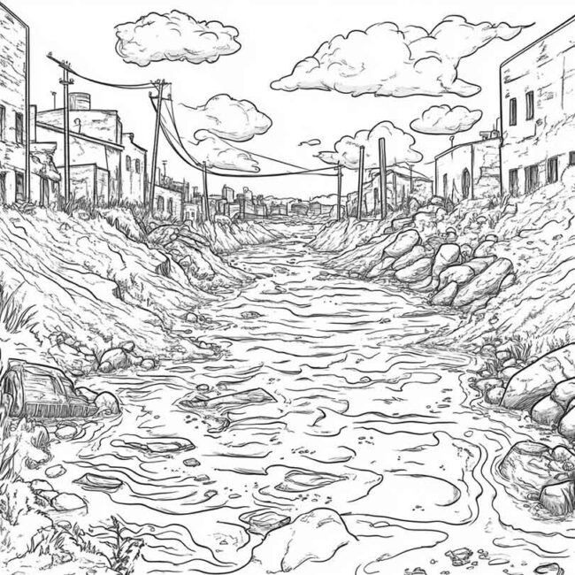 rios poluidos para colorir 22