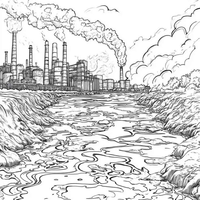 rios poluidos para colorir 16