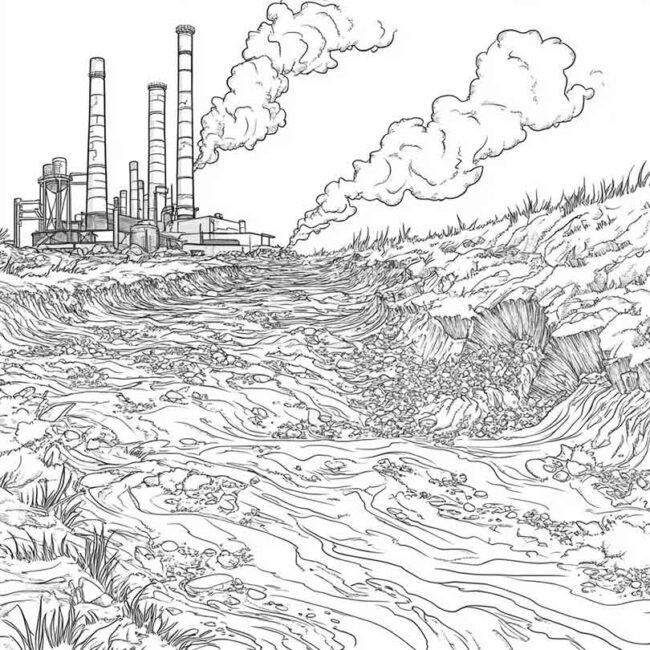 rios poluidos para colorir 19