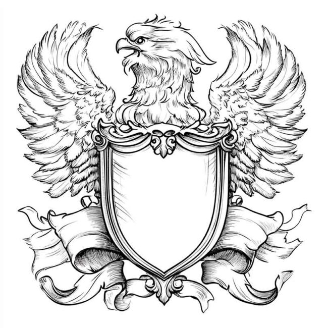 desenho de brasao para colorir 16