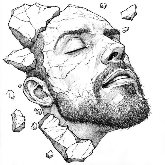 desenho de homem de pedra para colorir 9