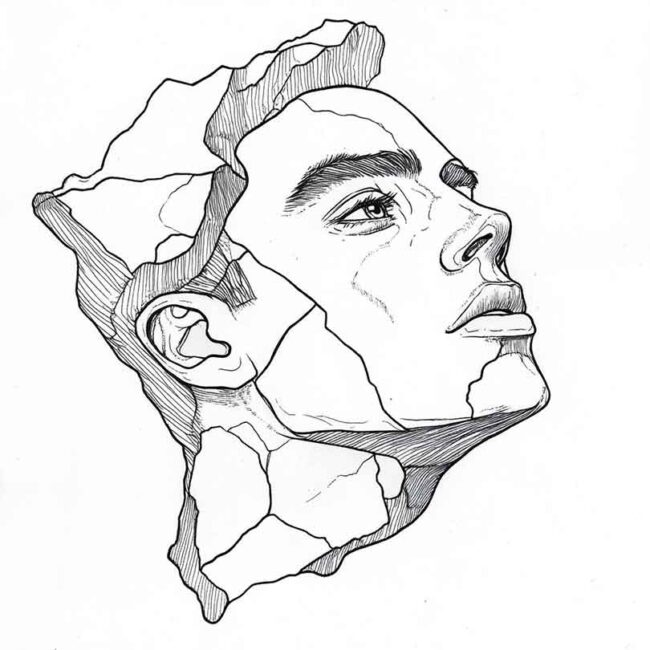 desenho de homem de pedra para colorir 7