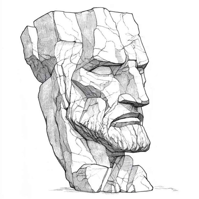 desenho de homem de pedra para colorir 18
