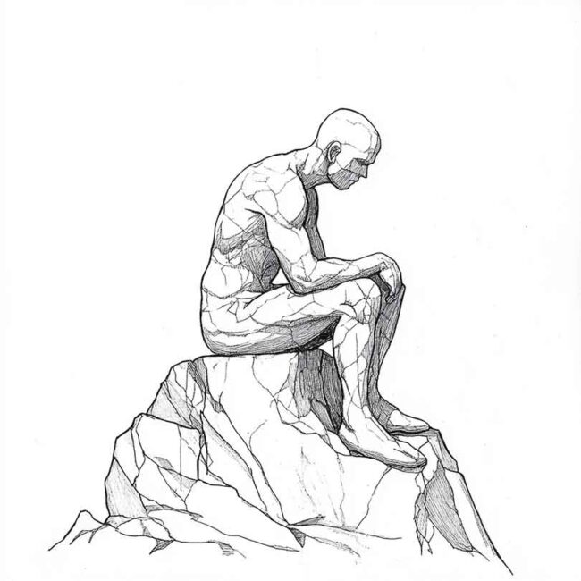 desenho de homem de pedra para colorir 19