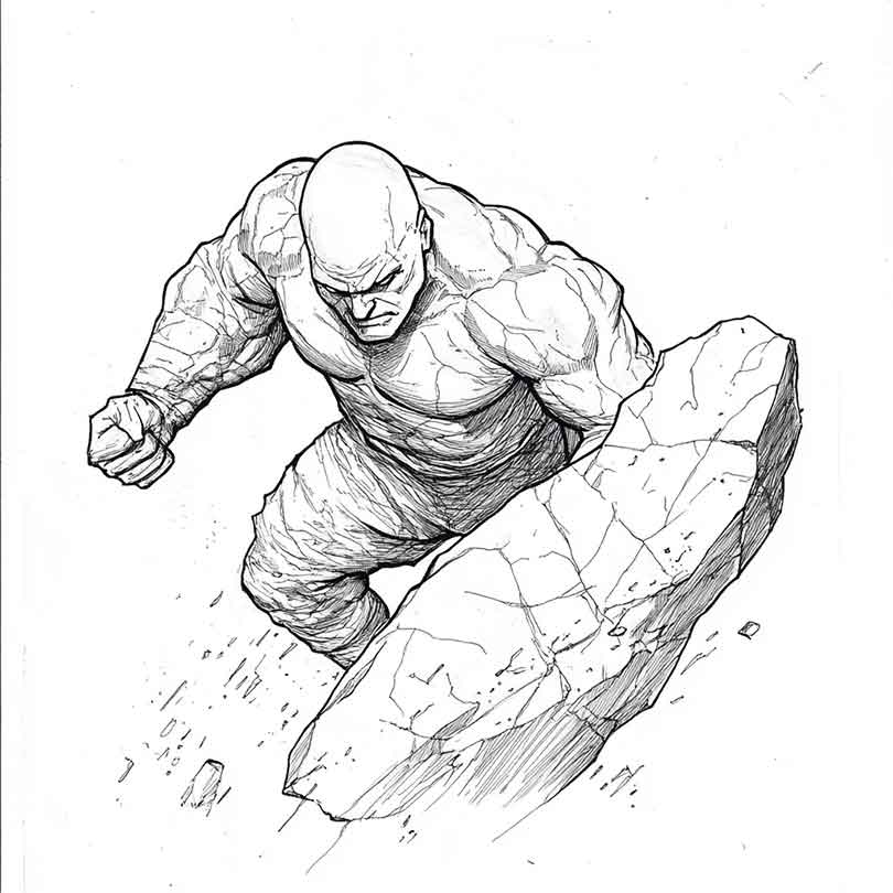 Desenhos GRÁTIS de Homem de Pedra para Imprimir e Colorir/Pintar