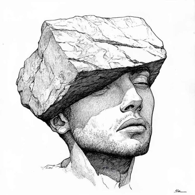 desenho de homem de pedra para colorir 10