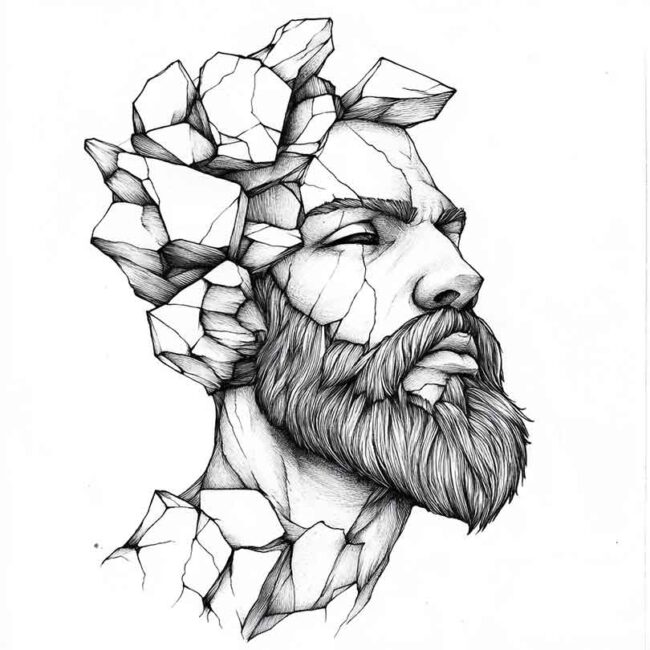 desenho de homem de pedra para colorir 15