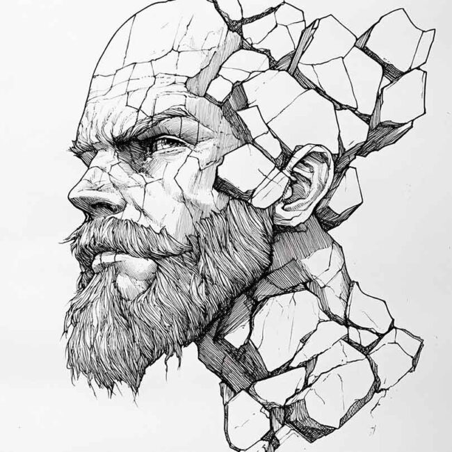 desenho de homem de pedra para colorir 21