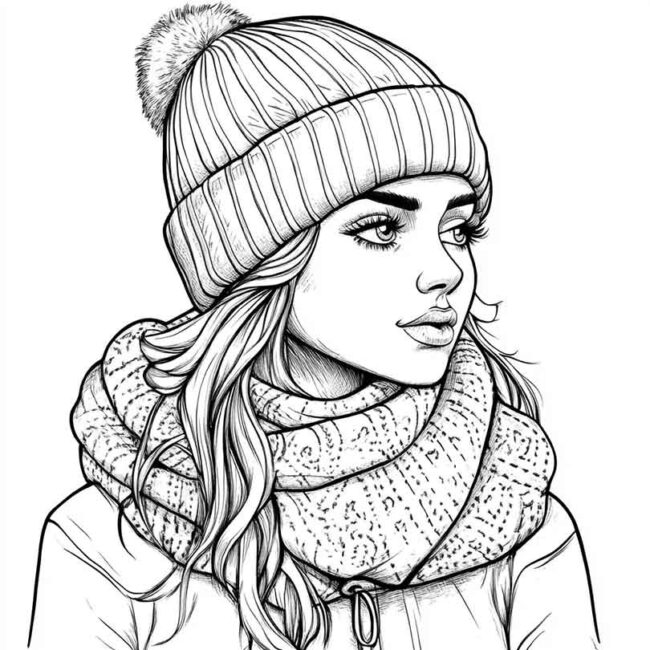 touca para colorir 9