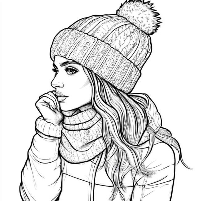 touca para colorir 8