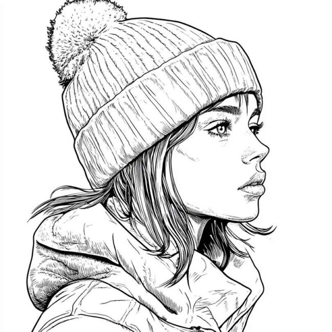 touca para colorir 11