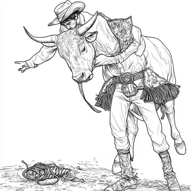 toureiro para colorir 8