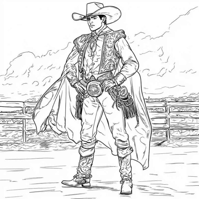 toureiro para colorir 9