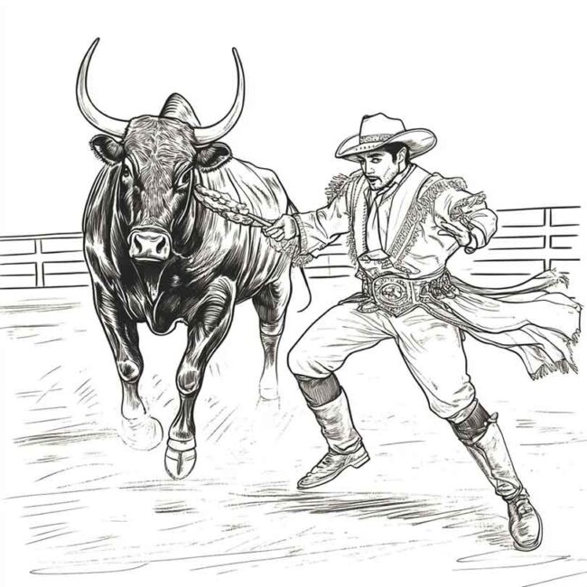 toureiro para colorir 7