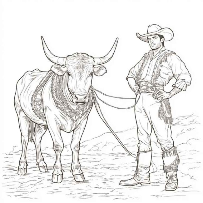 toureiro para colorir 6