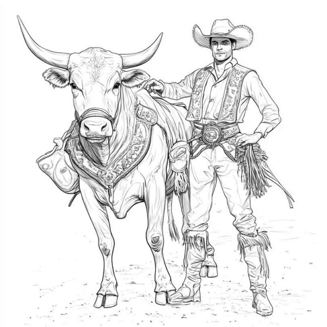 toureiro para colorir 4