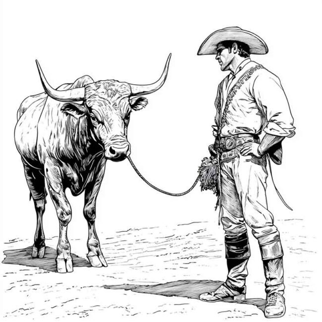 toureiro para colorir 3