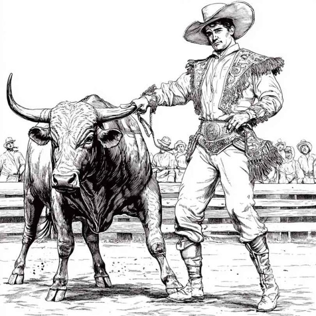 toureiro para colorir 28