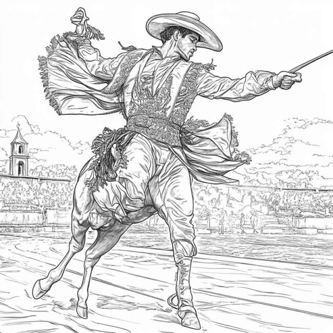 toureiro para colorir 29