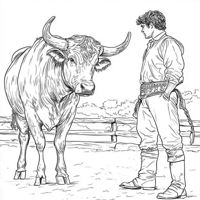 toureiro para colorir 34