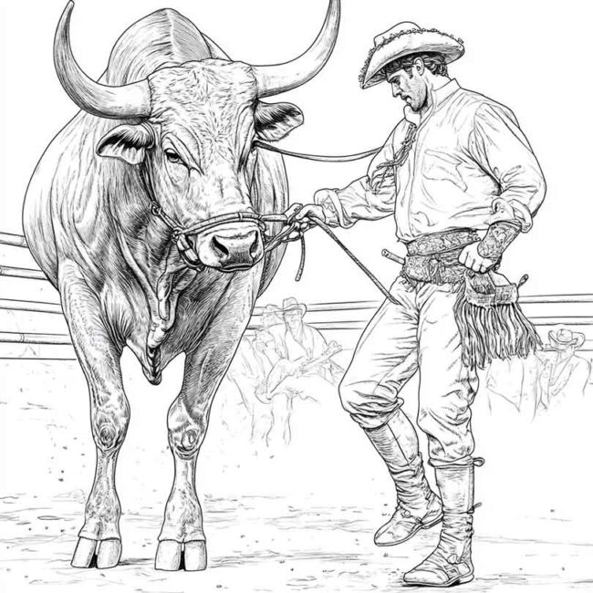 toureiro para colorir 23