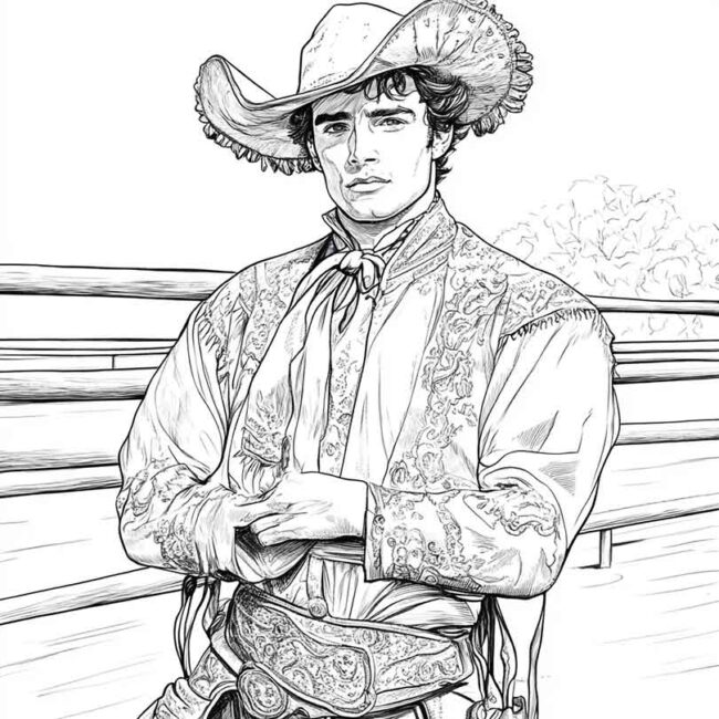 toureiro para colorir 1