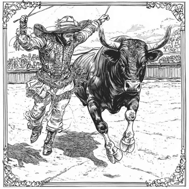 toureiro para colorir 32