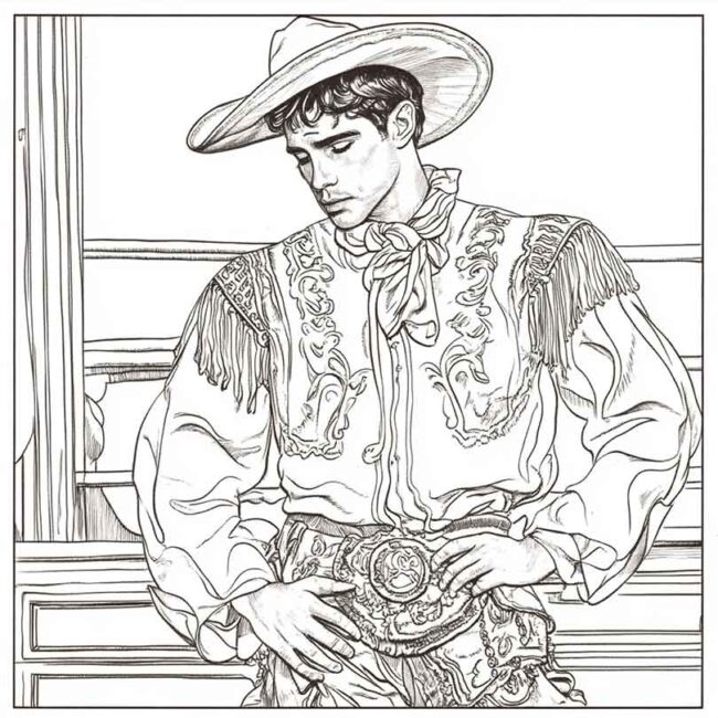 toureiro para colorir 22
