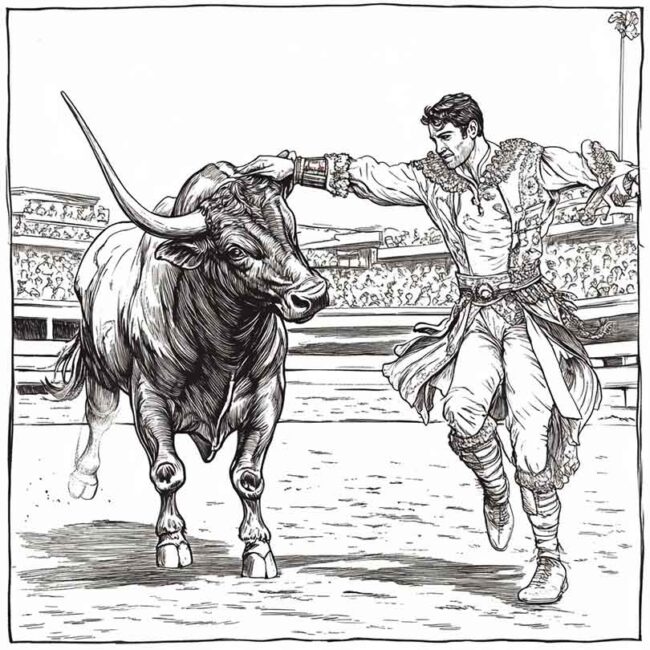 toureiro para colorir 27
