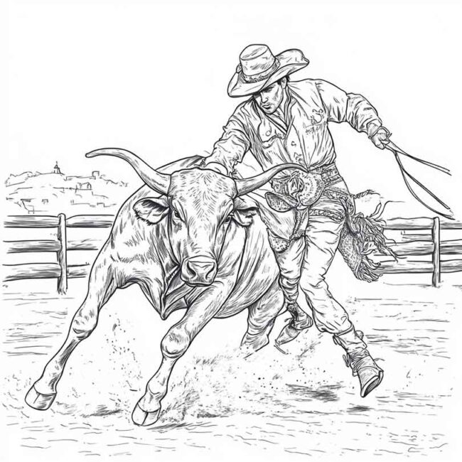 toureiro para colorir 11
