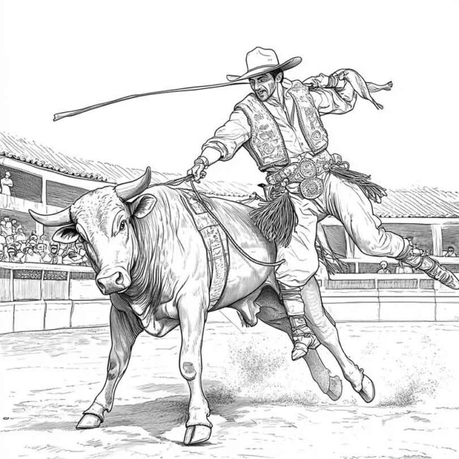 toureiro para colorir 19