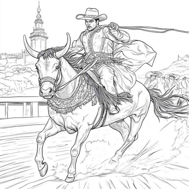 toureiro para colorir 17