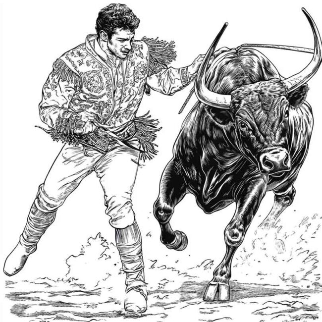 toureiro para colorir 20